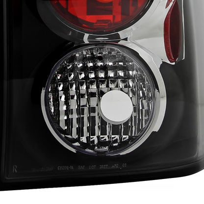 2002-2009 Chevrolet Trailblazer Tail Lights (Matte Black Housing/Clear Lens)