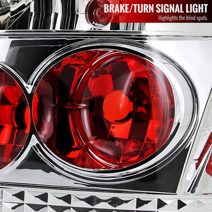 2004-2010 Scion tC Tail Lights (Chrome Housing/Clear Lens)