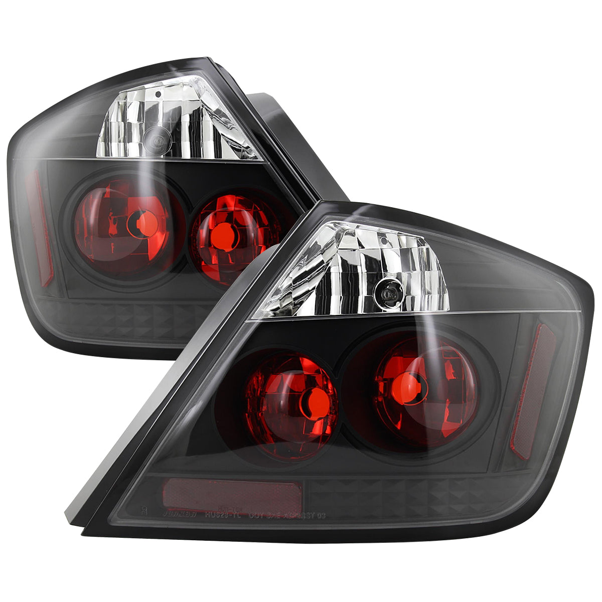 2004-2010 Scion tC Tail Lights (Matte Black Housing/Clear Lens)