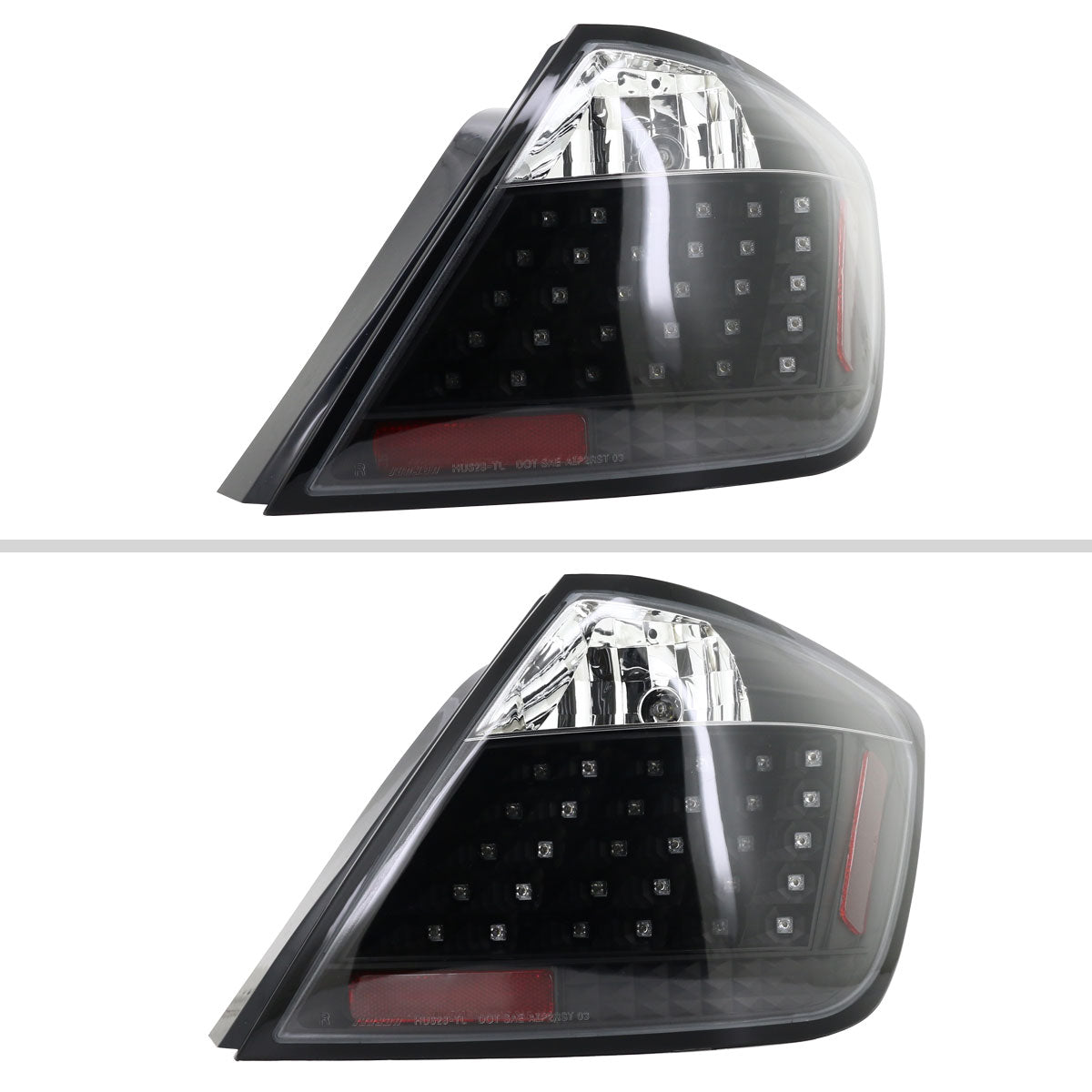 2004-2010 Scion tC V2 LED Tail Lights (Matte Black Housing/Clear Lens)