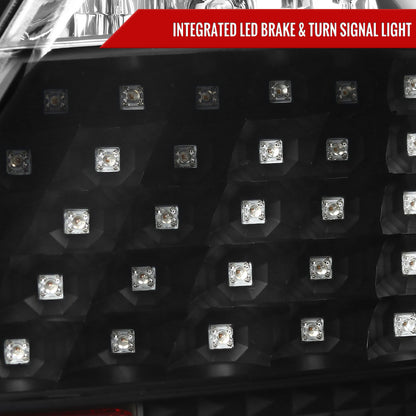 2004-2010 Scion tC V2 LED Tail Lights (Matte Black Housing/Clear Lens)