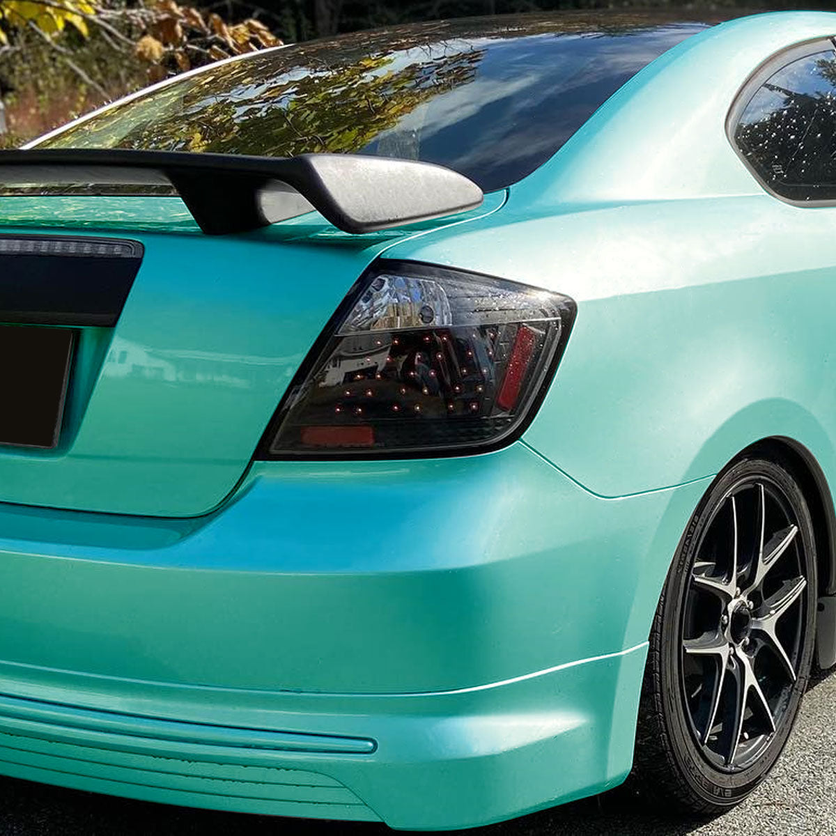 2004-2010 Scion tC V2 LED Tail Lights (Matte Black Housing/Clear Lens)