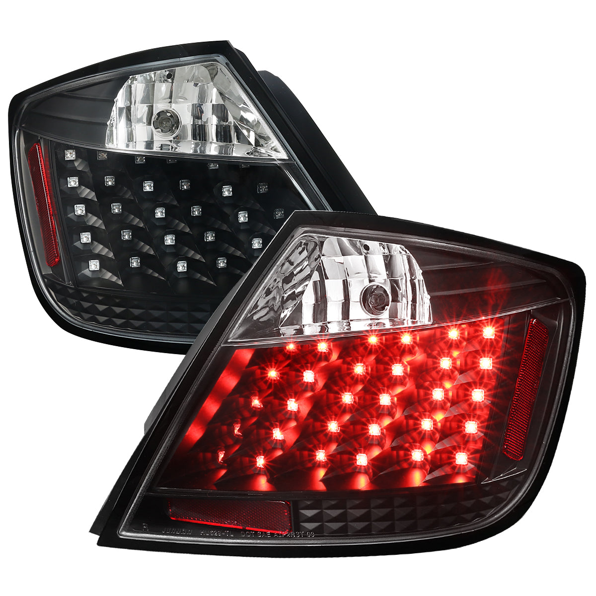 2004-2010 Scion tC V2 LED Tail Lights (Matte Black Housing/Clear Lens)