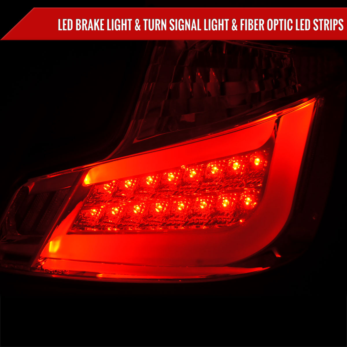 2011-2013 Scion tC LED Tail Lights (Chrome Housing/Smoked Lens)