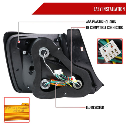 2011-2013 Scion tC LED Tail Lights (Matte Black Housing/Clear Lens)