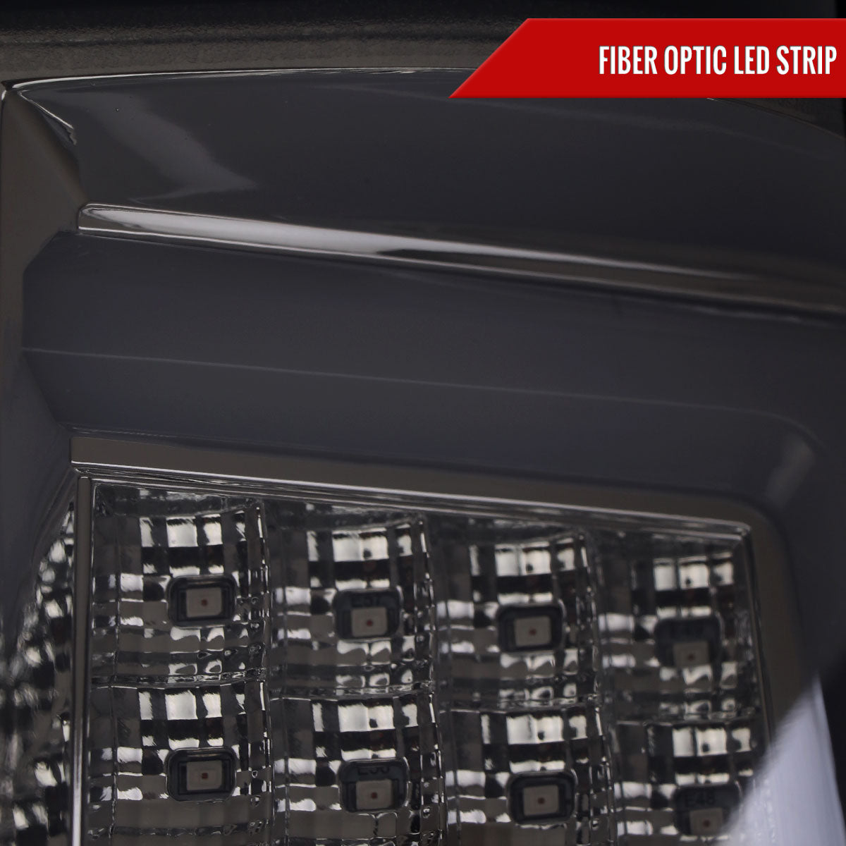 2004-2015 Nissan Titan LED Tail Lights with White LED Tube (Chrome Housing/Smoked Lens)