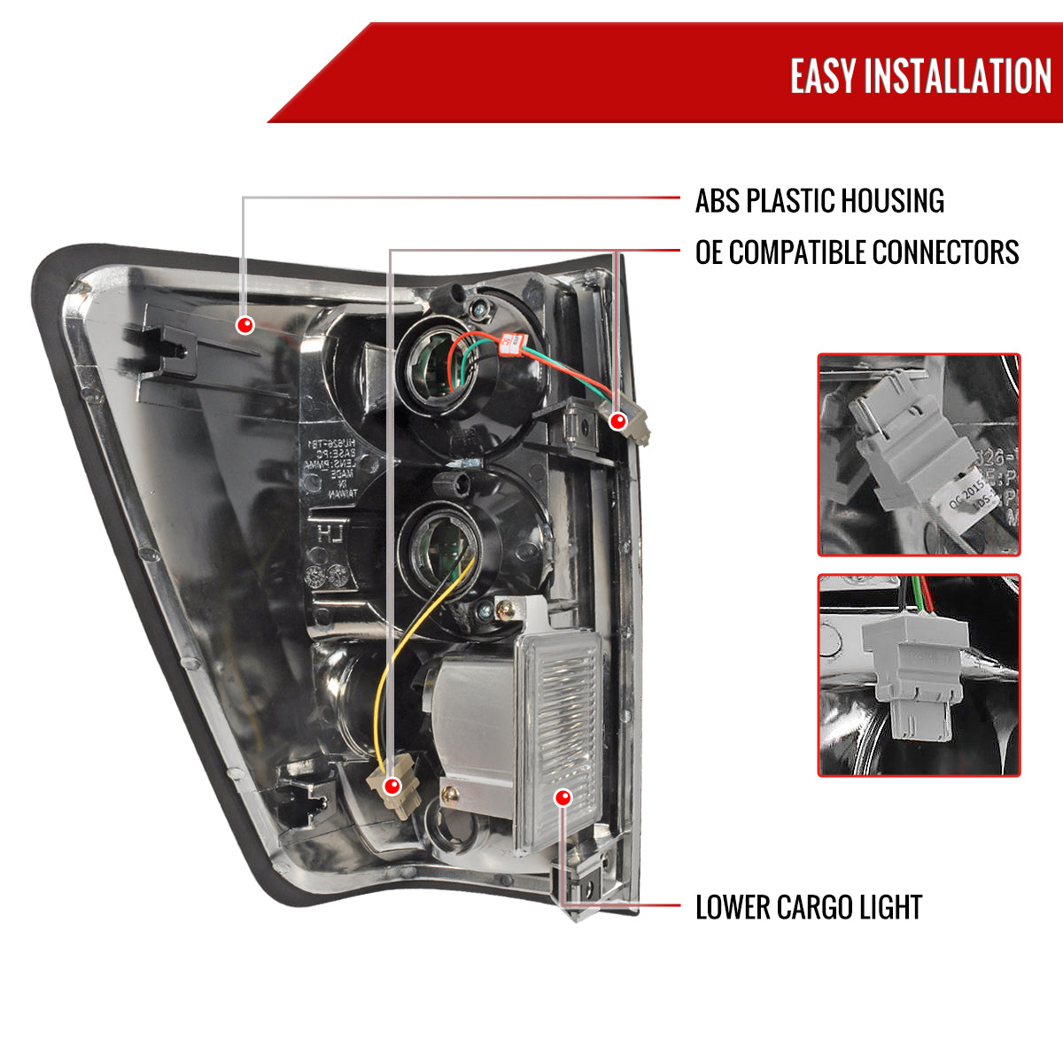 2004-2015 Nissan Titan LED Tail Lights (Chrome Housing/Smoked Lens)