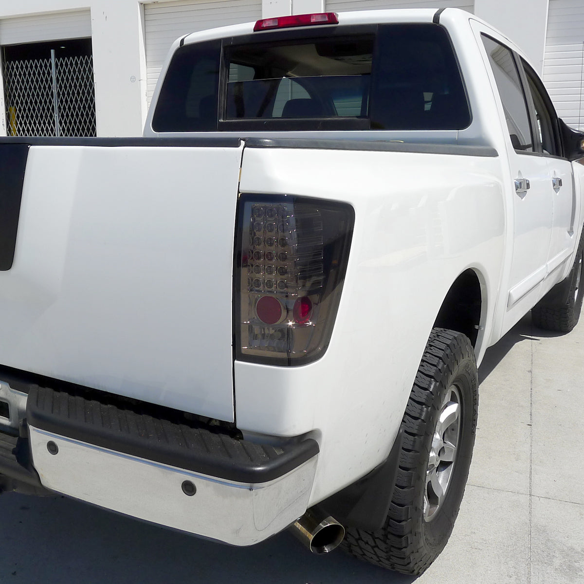 2004-2015 Nissan Titan LED Tail Lights (Chrome Housing/Smoked Lens)