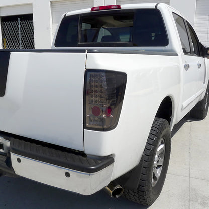 2004-2015 Nissan Titan LED Tail Lights (Chrome Housing/Smoked Lens)