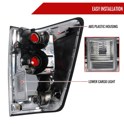 2004-2015 Nissan Titan Tail Lights (Matte Black Housing/Clear Lens)