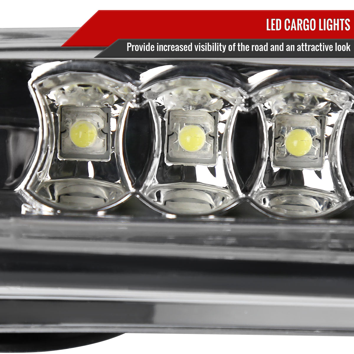 2004-2015 Nissan Titan LED 3rd Brake Light (Chrome Housing/Clear Lens)