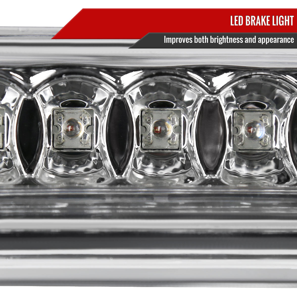 2004-2015 Nissan Titan LED 3rd Brake Light (Chrome Housing/Clear Lens)