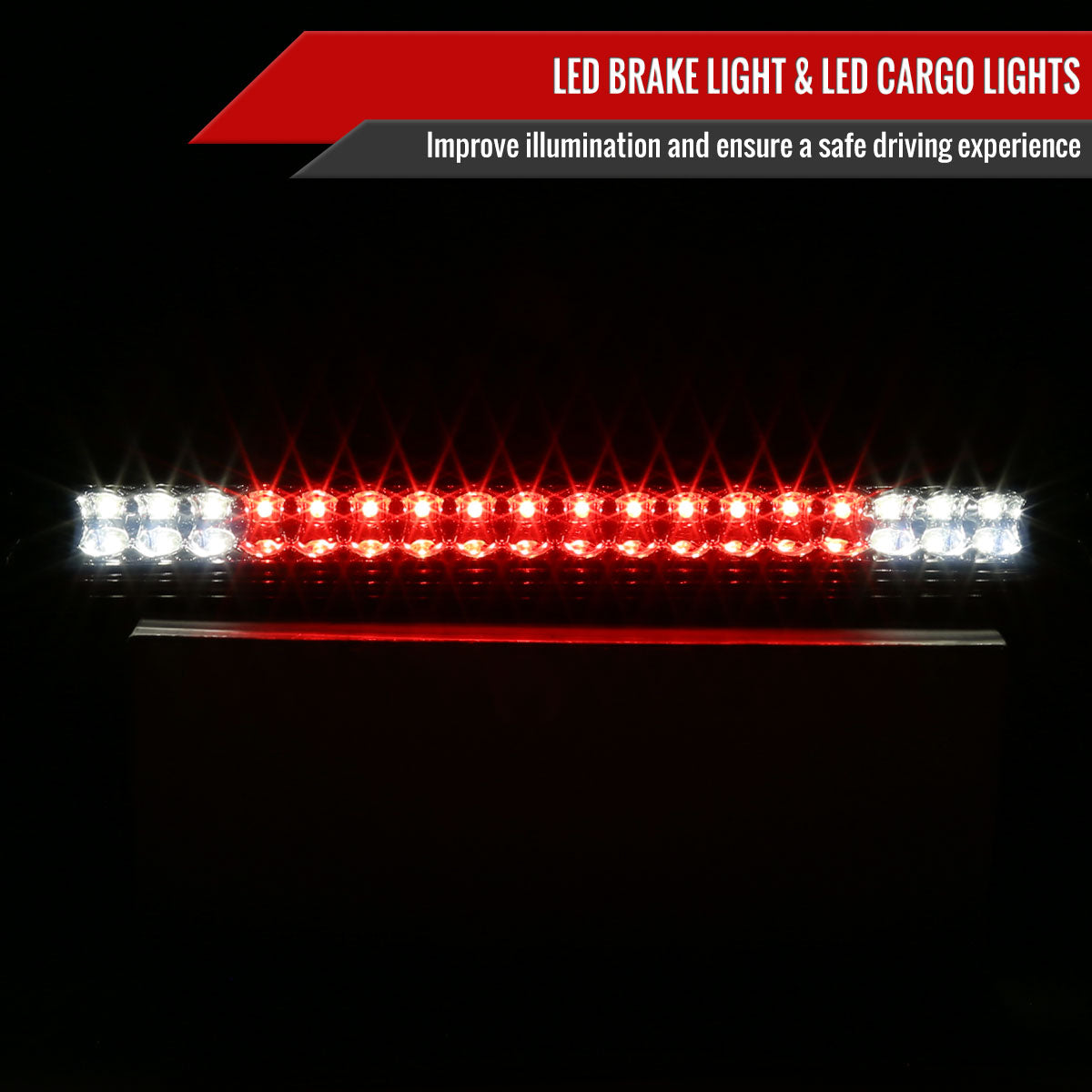 2004-2015 Nissan Titan LED 3rd Brake Light (Chrome Housing/Smoked Lens)