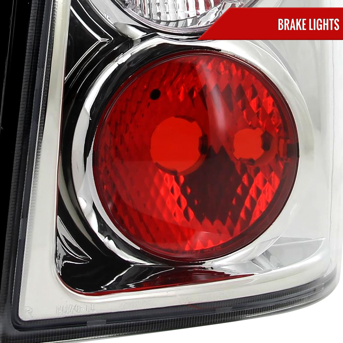 2004-2009 Hyundai Tucson Tail Lights (Chrome Housing/Clear Lens)