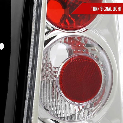 2004-2009 Hyundai Tucson Tail Lights (Chrome Housing/Clear Lens)