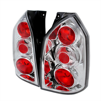 2004-2009 Hyundai Tucson Tail Lights (Chrome Housing/Clear Lens)