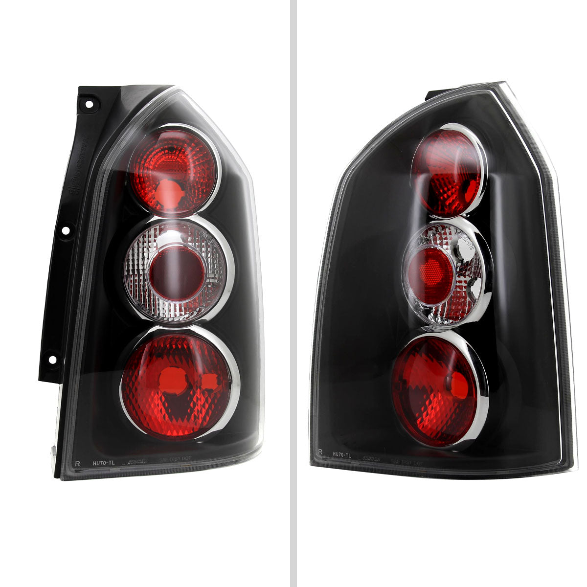 2004-2009 Hyundai Tucson Tail Lights (Matte Black Housing/Clear Lens)
