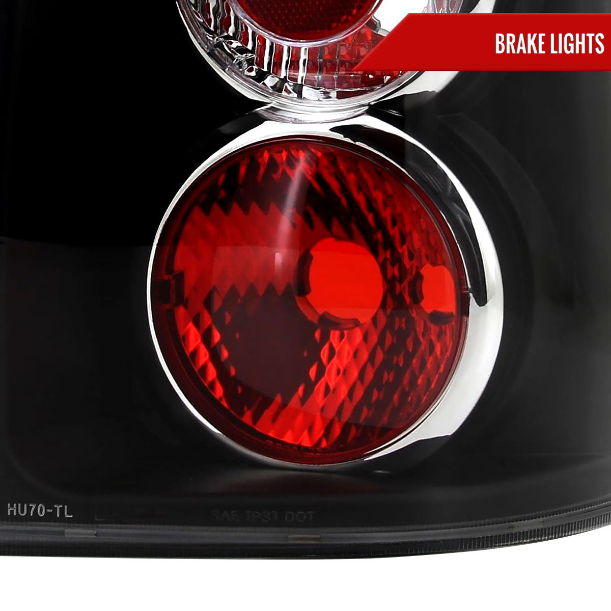 2004-2009 Hyundai Tucson Tail Lights (Matte Black Housing/Clear Lens)