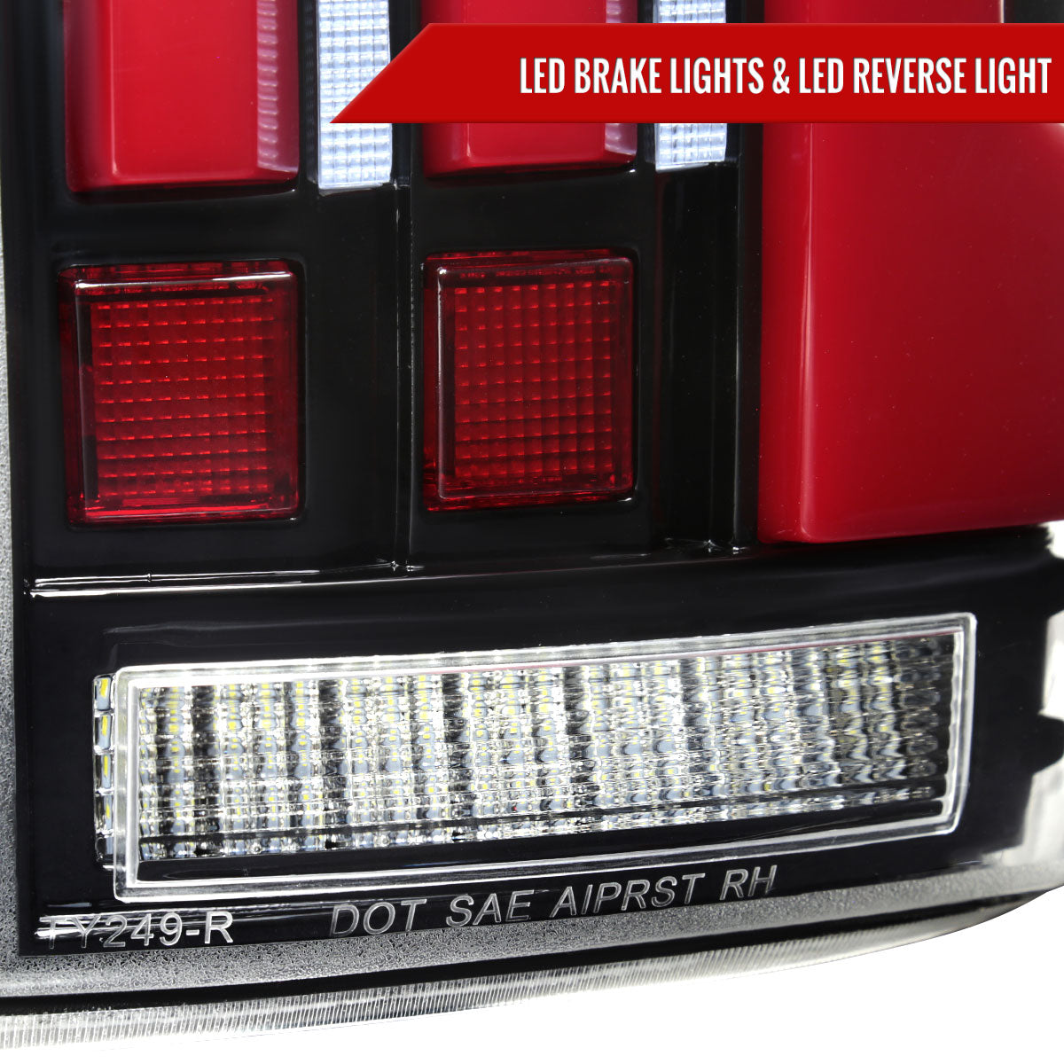 2007-2013 Toyota Tundra Sequential Red LED Bar Tail Lights (Glossy Black Housing/Clear Lens)
