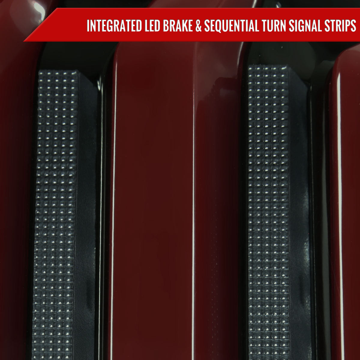 2007-2013 Toyota Tundra Sequential Red LED Bar Tail Lights (Glossy Black Housing/Smoked Lens)
