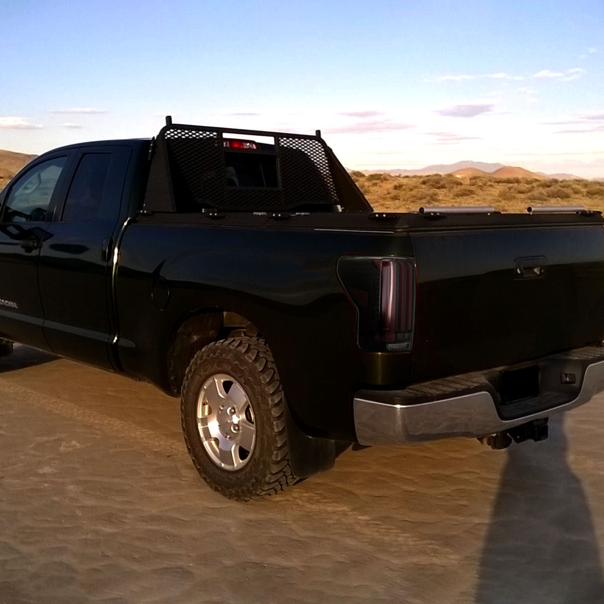 2007-2013 Toyota Tundra Sequential Red LED Bar Tail Lights (Glossy Black Housing/Smoked Lens)