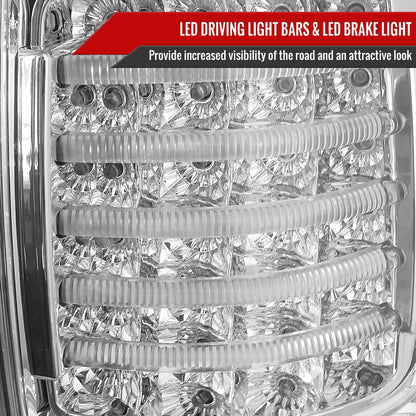2007-2013 Toyota Tundra LED Tail Lights (Chrome Housing/Clear Lens)