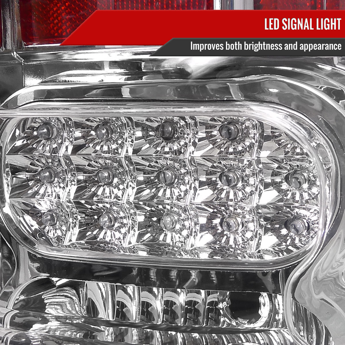 2007-2013 Toyota Tundra LED Tail Lights (Chrome Housing/Clear Lens)