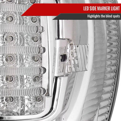 2007-2013 Toyota Tundra LED Tail Lights (Chrome Housing/Clear Lens)