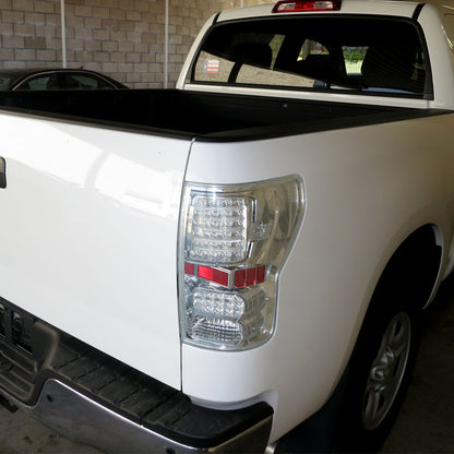 2007-2013 Toyota Tundra LED Tail Lights (Chrome Housing/Clear Lens)