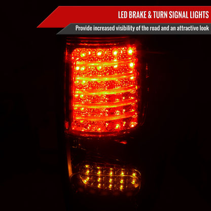 2007-2013 Toyota Tundra LED Tail Lights (Chrome Housing/Smoked Lens)