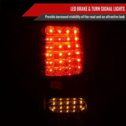 2007-2013 Toyota Tundra LED Tail Lights (Matte Black Housing/Clear Lens)