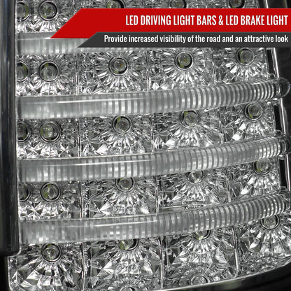 2007-2013 Toyota Tundra LED Tail Lights (Matte Black Housing/Clear Lens)