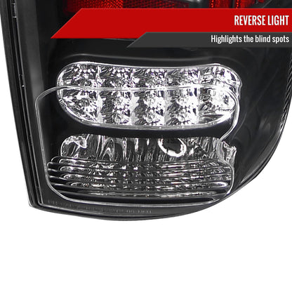 2007-2013 Toyota Tundra LED Tail Lights (Matte Black Housing/Clear Lens)