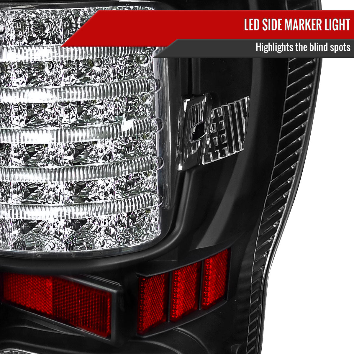 2007-2013 Toyota Tundra LED Tail Lights (Matte Black Housing/Clear Lens)