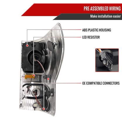 2007-2013 Toyota Tundra LED Tail Lights (Matte Black Housing/Clear Lens)