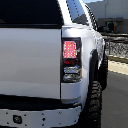 2007-2013 Toyota Tundra LED Tail Lights (Matte Black Housing/Clear Lens)