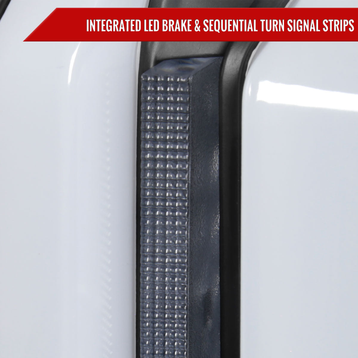 2007-2013 Toyota Tundra Sequential White LED Bar Tail Lights (Matte Black Housing/Clear Lens)