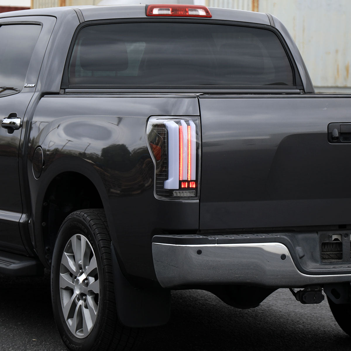2007-2013 Toyota Tundra Sequential White LED Bar Tail Lights (Matte Black Housing/Clear Lens)