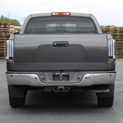 2007-2013 Toyota Tundra Sequential White LED Bar Tail Lights (Matte Black Housing/Clear Lens)