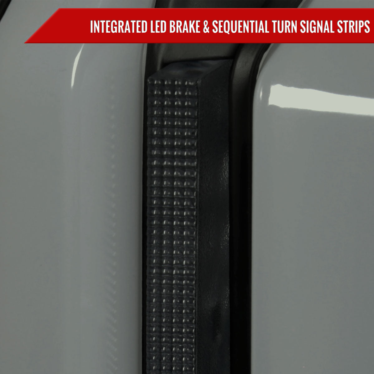 2007-2013 Toyota Tundra Sequential White LED Bar Tail Lights (Matte Black Housing/Smoked Lens)