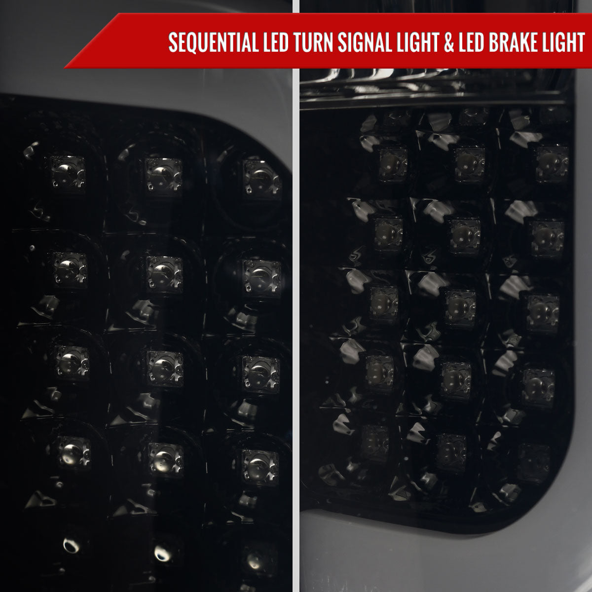 2014-2021 Toyota Tundra White Bar Sequential LED Tail Lights (Glossy Black Housing/Smoked Lens)