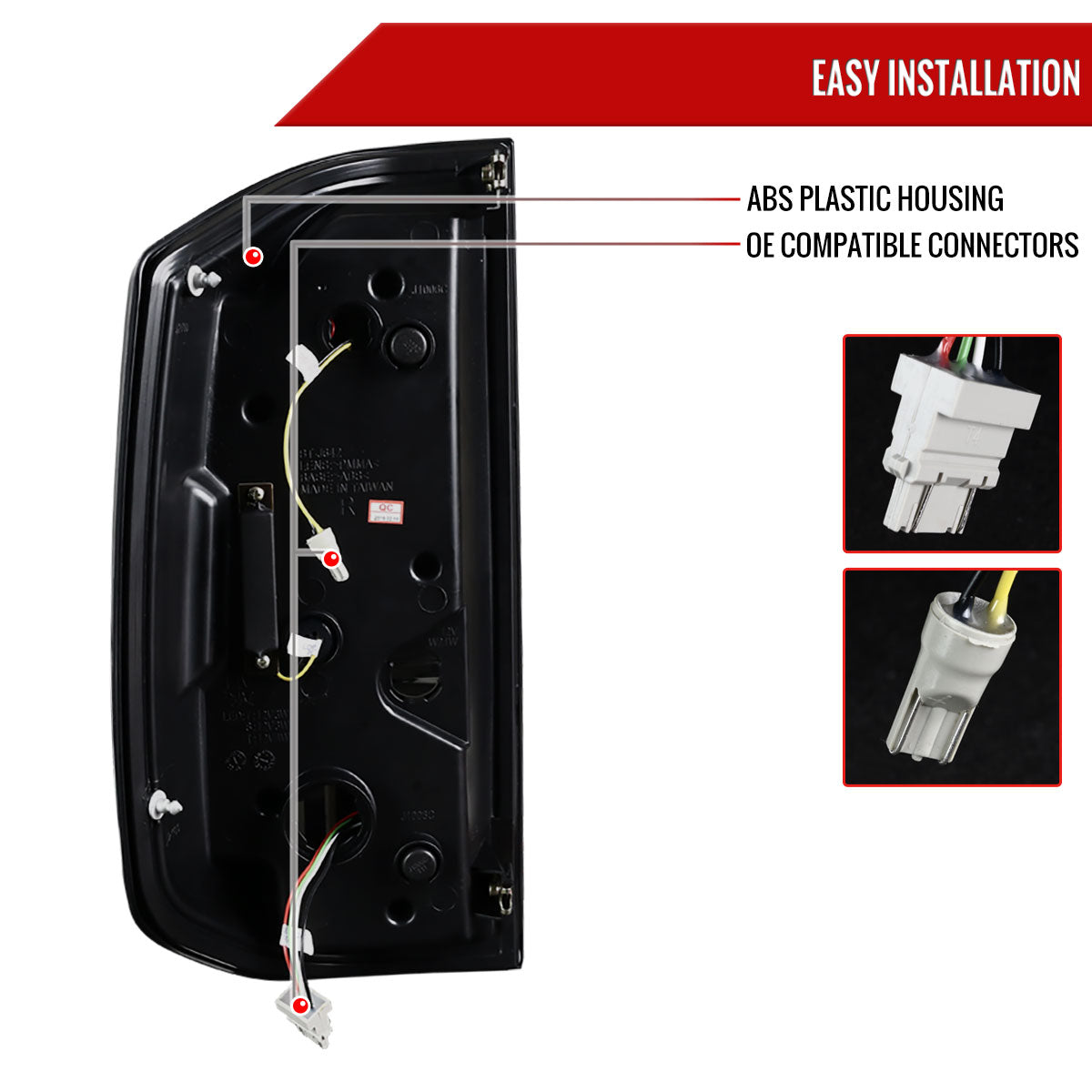 2014-2021 Toyota Tundra White Bar Sequential LED Tail Lights (Glossy Black Housing/Smoked Lens)