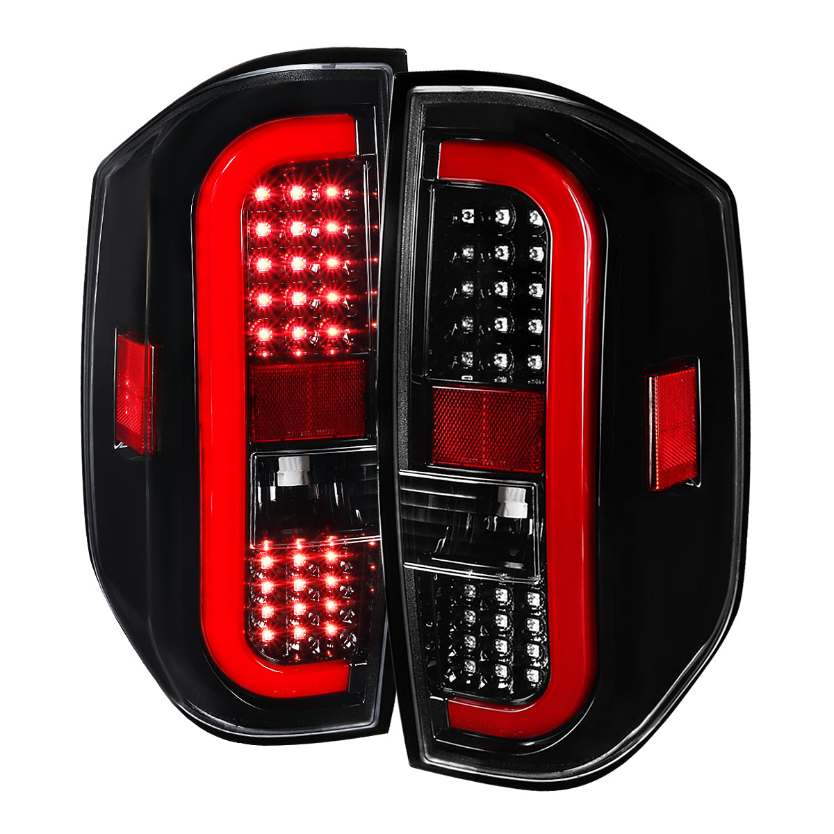 2014-2021 Toyota Tundra Sequential LED Tail Lights (Jet Black Housing/Clear Lens)