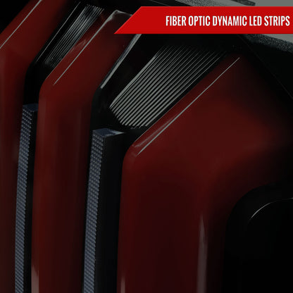 2014-2021 Toyota Tundra Facelift Style Full LED Tail Lights with Sequential Turn Signal (Jet Black Housing/Smoked Lens)
