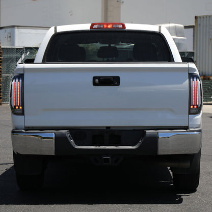 2014-2021 Toyota Tundra Facelift Style Full LED Tail Lights with Sequential Turn Signal (Matte Black Housing/Clear Lens)
