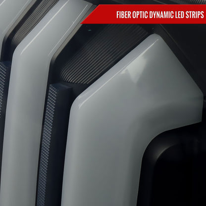 2014-2021 Toyota Tundra Facelift Style Full LED Tail Lights with Sequential Turn Signal (Matte Black Housing/Smoked Lens)
