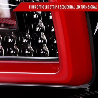 2008-2014 Subaru Impreza WRX/STI LED Sequential Turn Signal Tail lights (Jet Black Housing/Clear Lens)