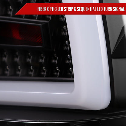 2008-2014 Subaru Impreza WRX/STI LED Sequential Turn Signal Tail Lights (Matte Black Housing/Clear Lens)