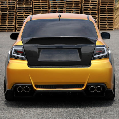 2008-2014 Subaru Impreza WRX/STI LED Sequential Turn Signal Tail Lights (Matte Black Housing/Clear Lens)
