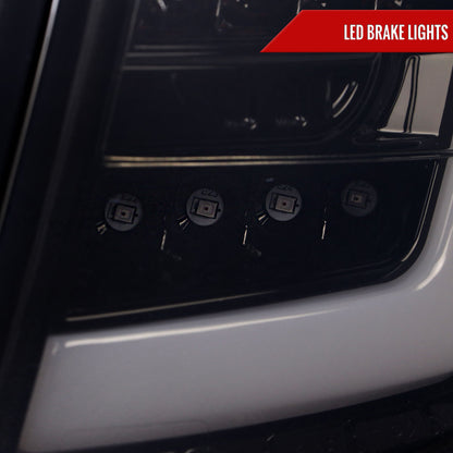2008-2014 Subaru Impreza WRX Hatchback LED Sequential Tube Tail Lights (Glossy Black Housing/Dark Smoked Lens)